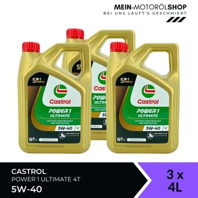 Castrol Power 1 Ultimate 4T 5W-40 3x4 Liter