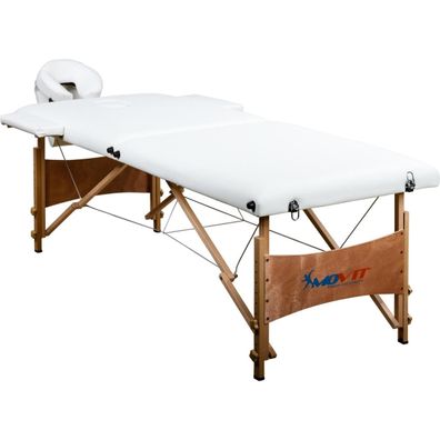 Movit® Mobile Massageliege inkl. Tasche, Kopf- und Armstützen, Vollholzgestell