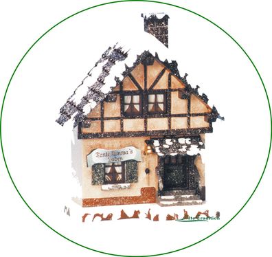 Hubrig Volkskunst Wiki Winterkinder Winterhaus Tante Emma beleuchtbar 14 cm