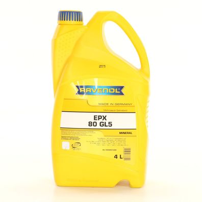 Ravenol Hypoid Getriebeöl Öl EPX SAE 80W API GL5 4L 4 Liter 1223201-004-01-999