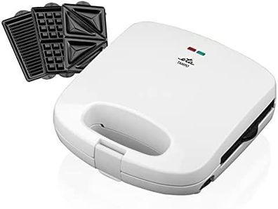 eta Sandwichmaker Tampo 700 W Grill Waffeleisen mit 180° aufklappbaren Platten weiß