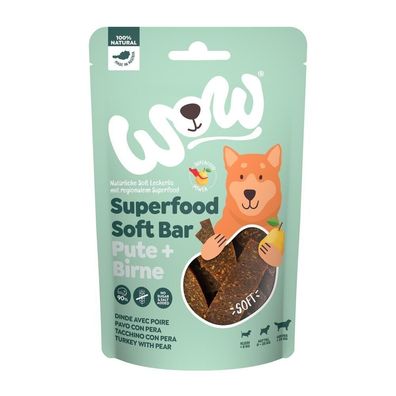 WOW Superfood Soft-Bar Pute & Birne 12 x 150g (72,17€/kg)