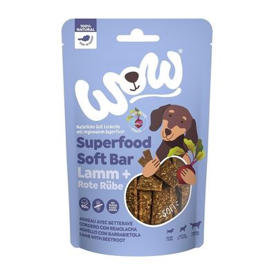 WOW Superfood Soft-Bar Lamm & Rote Rübe 12 x 150g (72,17€/kg)