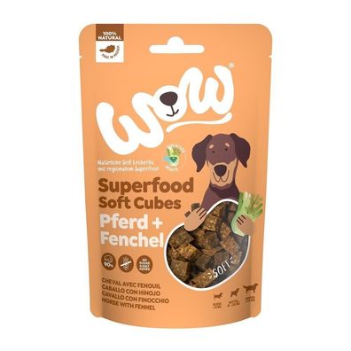 WOW Superfood Soft-Cubes Pferd & Fenchel 12 x 150g (72,17€/kg)