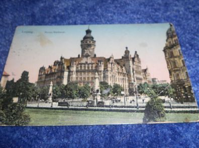 4700 Ansichtskarte- Leipzig Neues Rathaus - gelaufen 1914