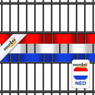 zaun|zu Sichtschutzstreifen Niederlande Farben EM 2024 für Doppelstabmattenzaun