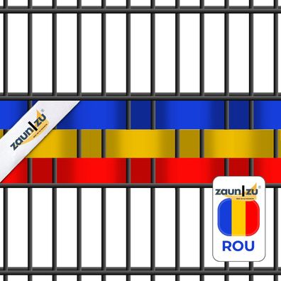 zaun|zu Sichtschutzstreifen Rumänien Farben EM 2024 für Doppelstabmattenzaun