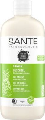 Sante 3x SANTE FAMILY Duschgel Bio-Ananas & Limone 500ml