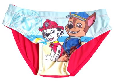 Badehose Paw Patrol Chase und Marshall Jungen Schwimmhose rot Größe 74 cm