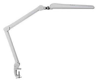 Maul 8205302 LED-Arbeitsplatzleuchte MAULcraft, dimmbar - weiß, Klemmfuß