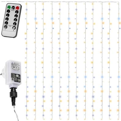 Voltronic® LED Lichtervorhang, innen und außen, IP44, Fernbedienung, Größen- und