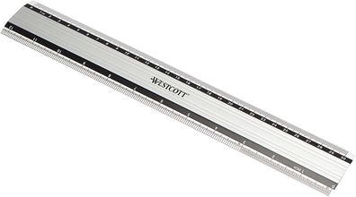 Lineal Aluminium besonders rutschfest cm und Inch 30 cm Schule Uni Büro