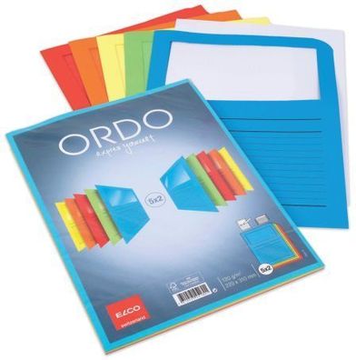 Elco 7369500 Sichtmappen Ordo classico - sortiert, 120g, 10 Stück, Sichtfenster