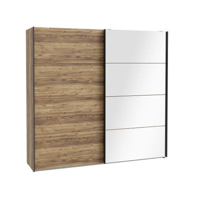 Schwebetürenschrank Hailey 1 Alpine Picea 220x211x62 cm LED