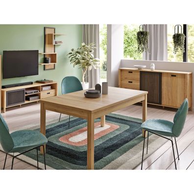 Esszimmer Judith 31 Mauvella Oak 4-teilig Lowboard Sideboard Esstisch