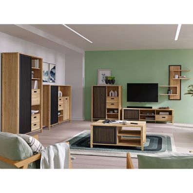 Wohnzimmer Judith 41 Mauvella Oak 6-teilig Lowboard Highboard