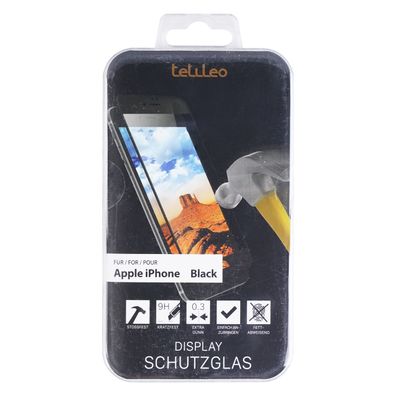 9H GlasFolie SchutzFolie DisplayGlas Black für Apple iPhone SE 2022 2020 8 7