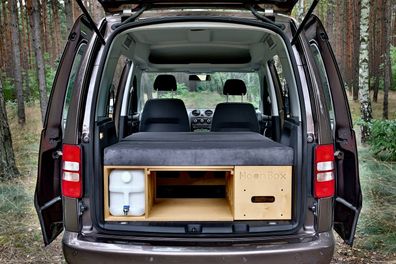 Moonbox Campingbox Campingküche Bettfunktion Schlafsystem VW Van Kombi Typ 111