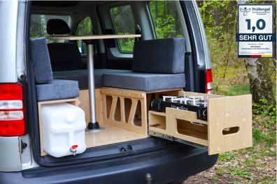 Moonbox Campingbox Schlafsystem Campingküche VW Van Kombi Modify UV-Lack