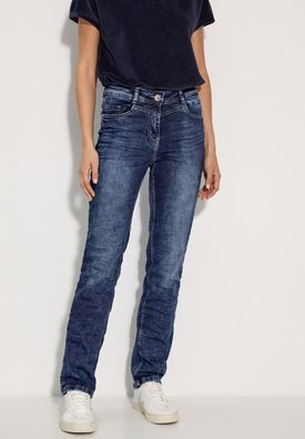 Cecil Slim Fit Jeans Toronto in Mid Blue Wash