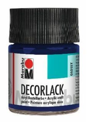 Marabu 1130 05 053 Decorlack Acryl, Dunkelblau 053, 50 ml