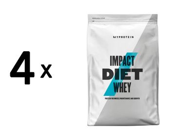 4 x Myprotein Impact Diet Whey (1000g) Strawberry Shortcake