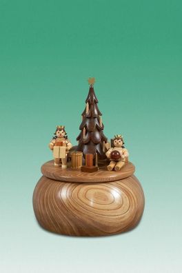 Spieldose Engel am Weihnachtsbaum ØxH 15x20cm NEU Spieluhr Spielwerk Musik Dose F