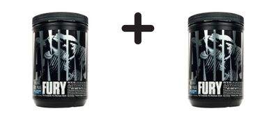 2 x Universal Nutrition Animal Fury (30 serv) Blue Raspberry