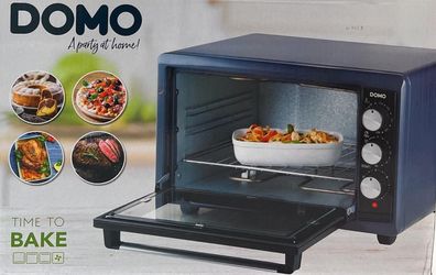 Domo Minibackofen Timerfunktion 38L Schwarz 1300W Mini Backofen Ofen Pizzaofen