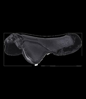 Gelpad mit Synthetik-Fell, schwarz