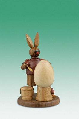 Osterdekoration Osterhase Maler mit Ei Höhe 7,5cm NEU Osterdeko Osterhasenfigur O