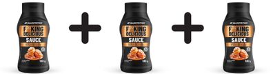 3 x Fitking Delicious Sauce, Salted Caramel - 500g