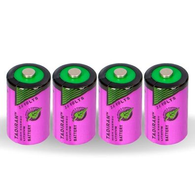 4x Tadiran Lithium 3,6V Batterie SL 750/S 1/2AA - Zelle 14250