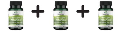 3 x Bacopa Monniera 10:1 Extract, 50mg - 90 caps