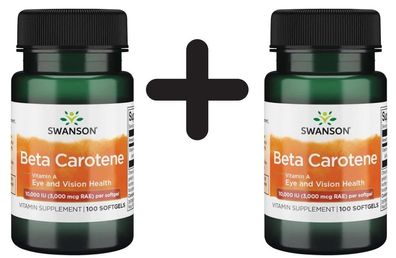 2 x Beta-Carotene (Vitamin A), 10 000 IU - 100 softgels