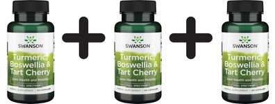 3 x Turmeric, Boswellia & Tart Cherry - 60 caps