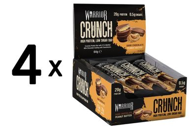 4 x Crunch Bar, Dark Chocolate Peanut Butter - 12 bars