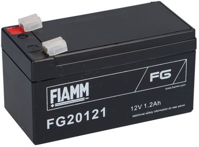 Fiamm Blei-Akku FG20121 Pb 12V / 1,2Ah Faston 4,8