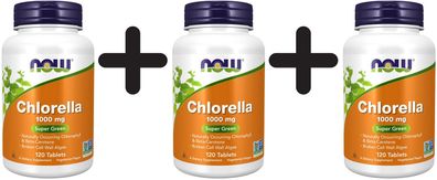 3 x Chlorella, 1000mg - 120 tablets