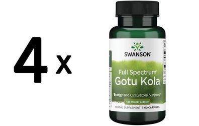 4 x Gotu Kola, 435mg - 60 caps