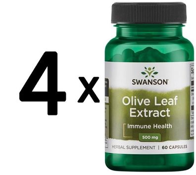 4 x Olive Leaf Extract, 500mg - 60 caps