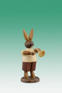 Osterdekoration Osterhase Musikant mit Jazztrompete Höhe 7,5cm NEU Osterdeko Oste