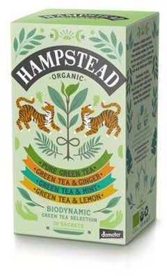 Hampstead Tea 6x Organic Green Tea Selection 40g