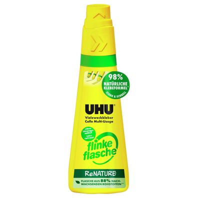 UHU® 46370 Vielzweckkleber flinke Flasche ReNATURE ohne Lösungsmittel 100 g