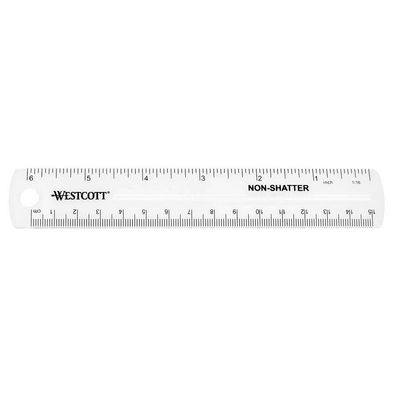 Westcott E-10122 00 Lineal 15,0 cm, transparent