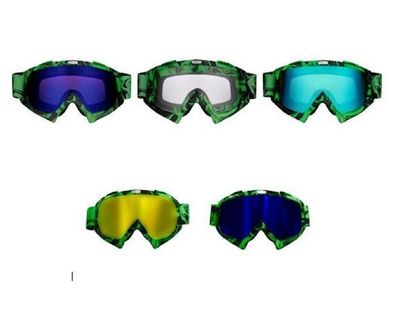 Motocross Brille Motorradbrille Racing Googles Quad Bike Cross Enduro grün