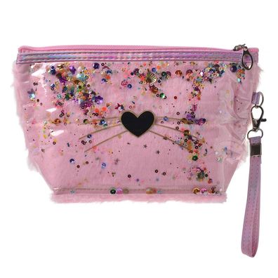 Juleeze Damenkulturtasche Herz 23x13 cm Rosa Synthetisch Rechteck (Gr. 23x13 cm)