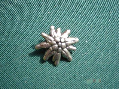Anstecknadel kleines Edelweiß Trachtenbrosche ca 2,4cm s-p