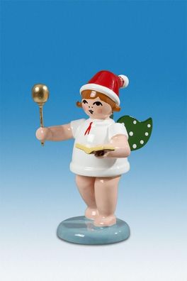 Holzfigur Bäckerengel mit Löffel Kochbuch und Mütze Höhe 6cm NEU Holzengel Instru