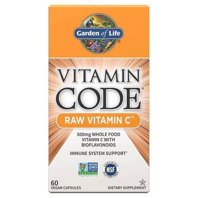 Vitamin Code RAW Vitamin C, 500mg - 60 vcaps